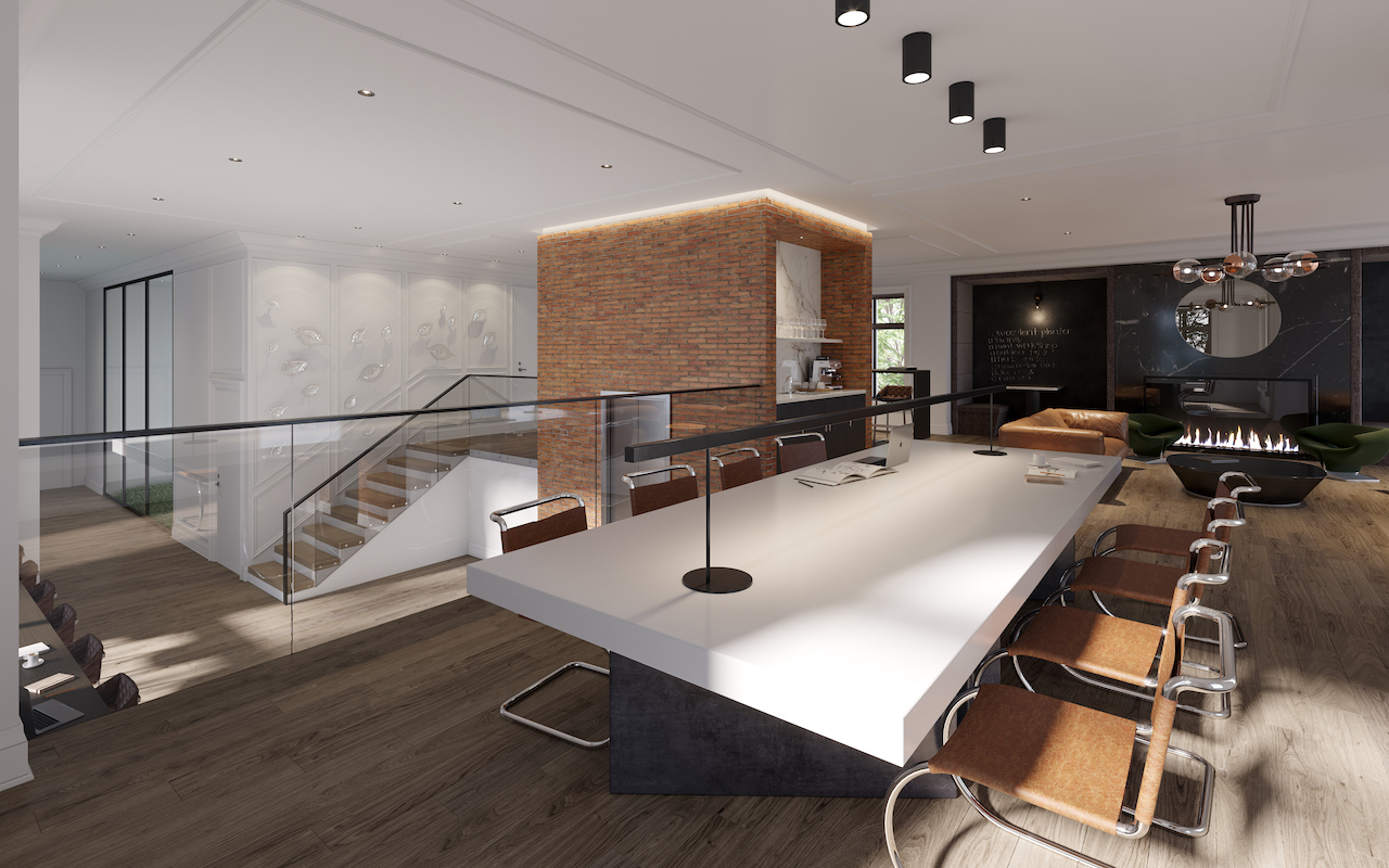 Rendering of JAC Condos study room