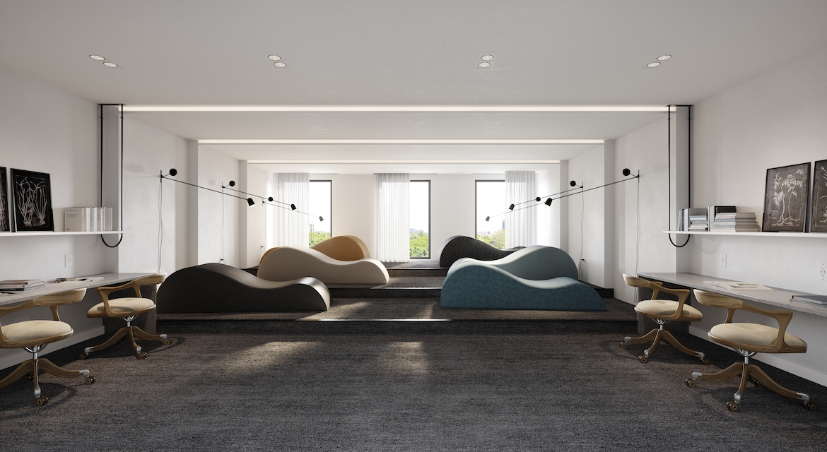 Rendering of JAC Condos library