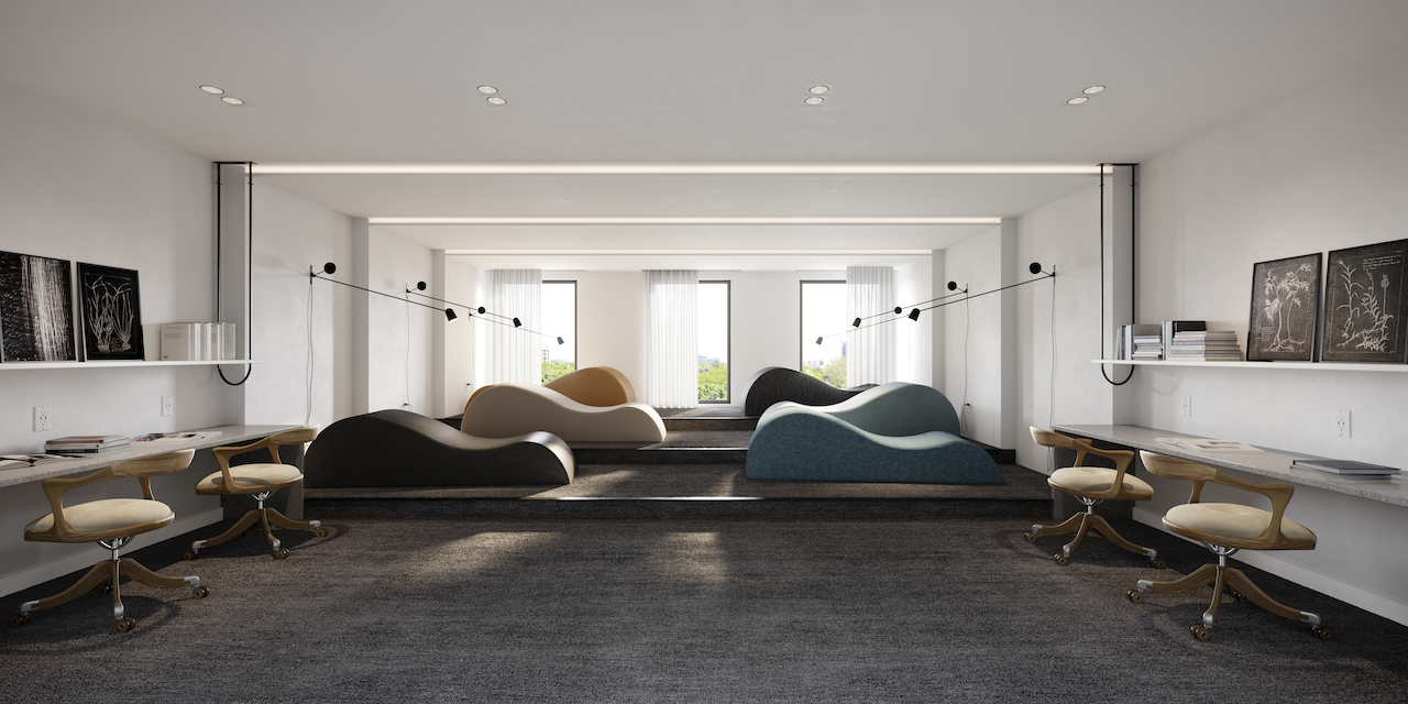 Rendering of JAC Condos library