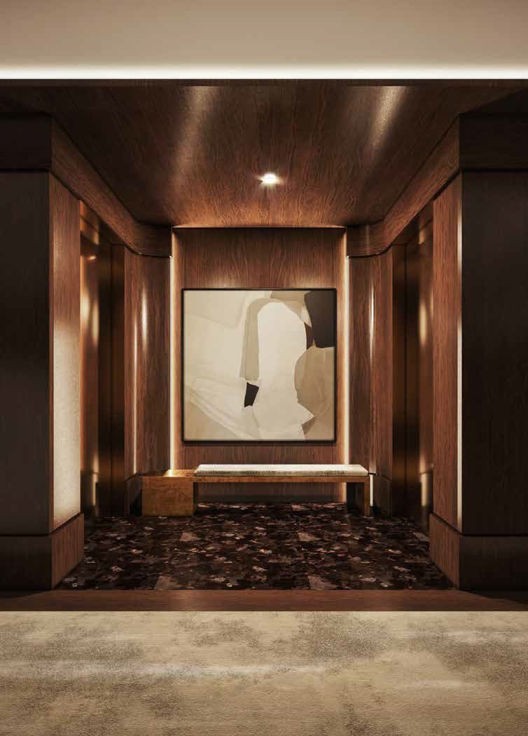 Rendering of No. 7 Rosedale Condos elevators.