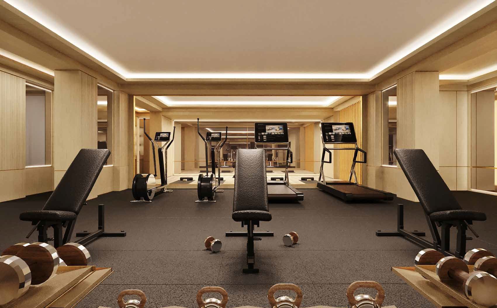 Rendering of No. 7 Rosedale Condos fitness centre.