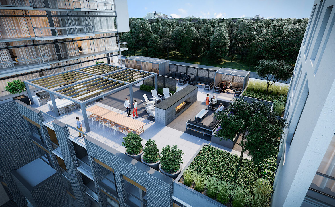 Connectt Condos terrace aerial