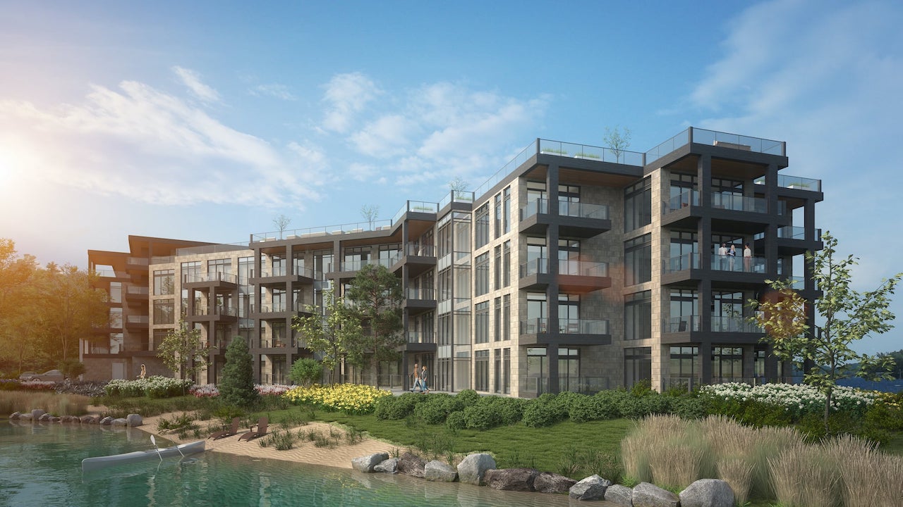 Exterior rendering of Lakeside Muskoka Condos