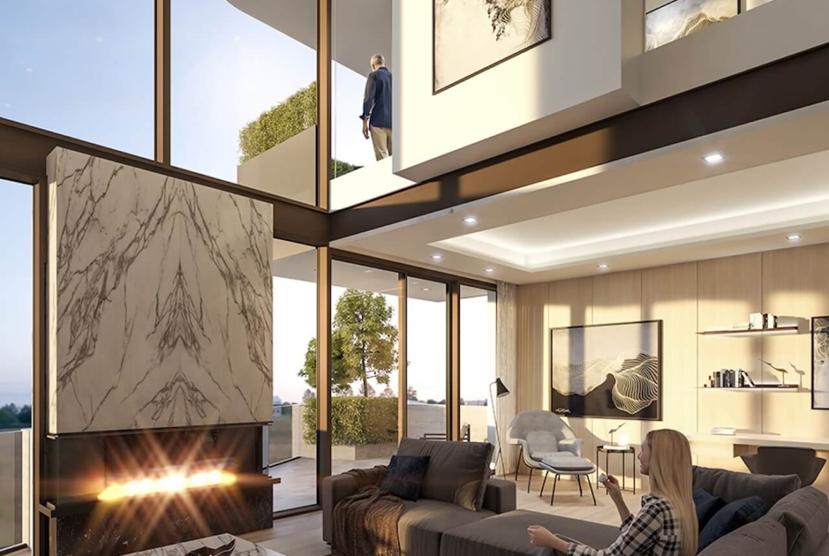 Rendering of 350 Davenport 3rd floor living room