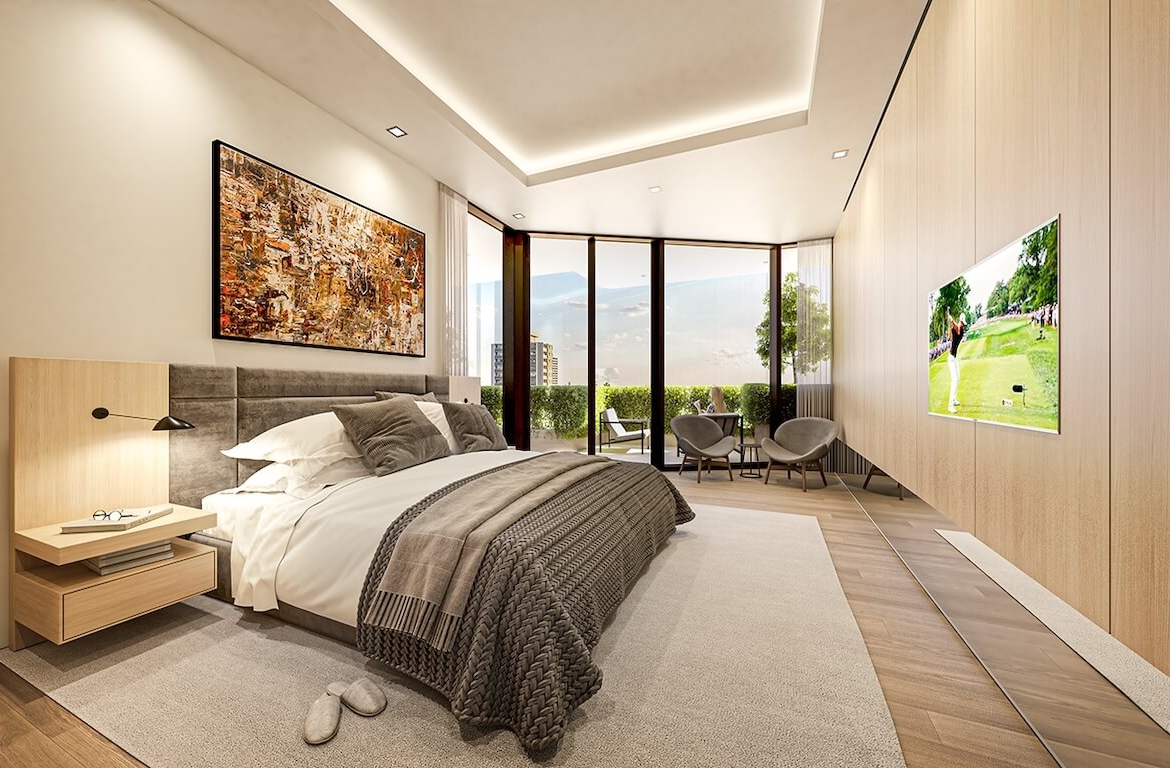 Rendering of 350 Davenport 4th floor bedroom