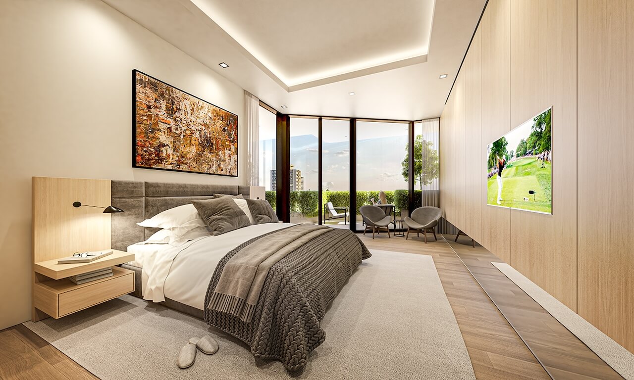 Rendering of 350 Davenport 4th floor bedroom