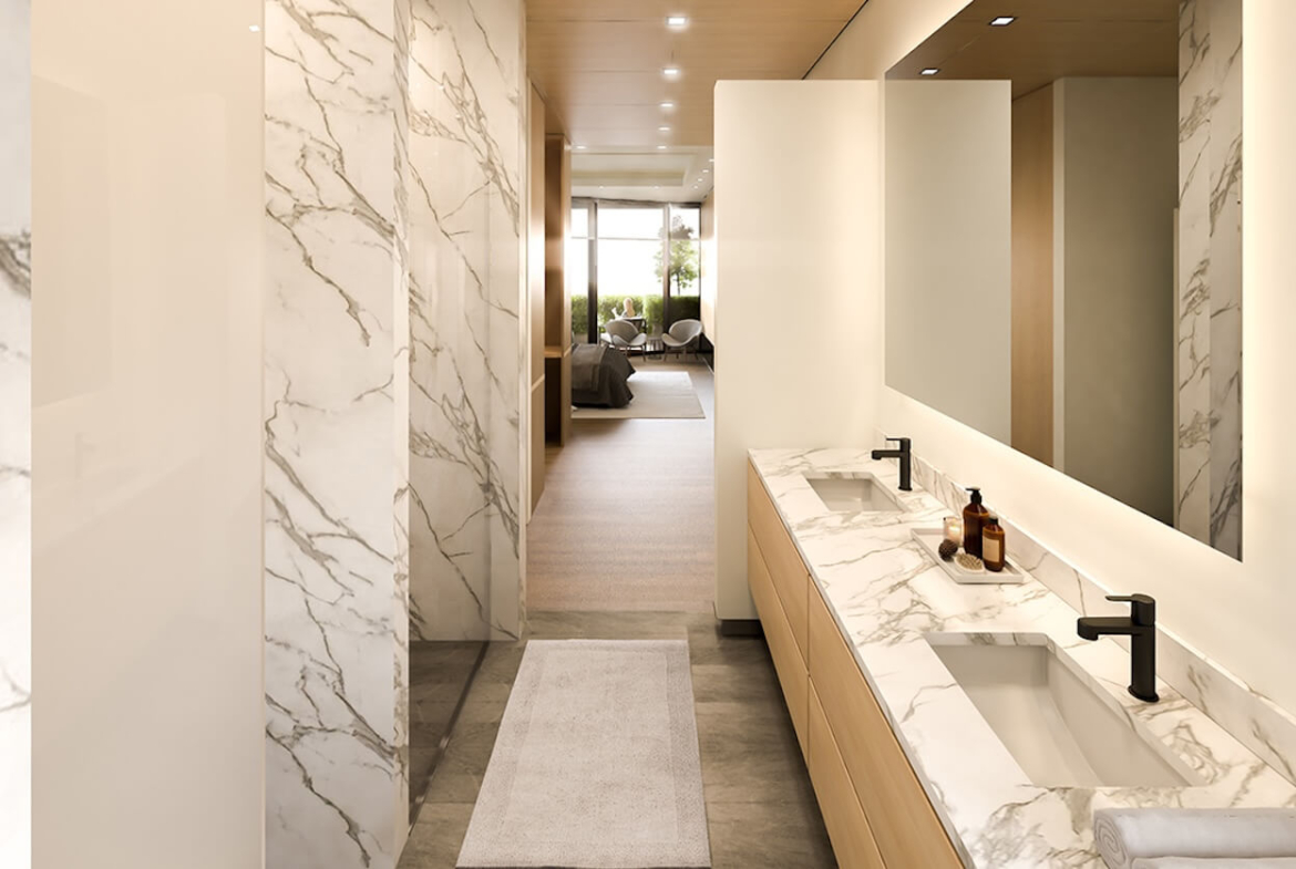 Rendering of 350 Davenport 4th floor washroom