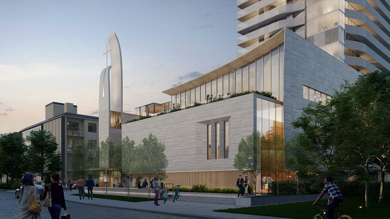 Exterior rendering of 44 Broadview Avenue Condos.