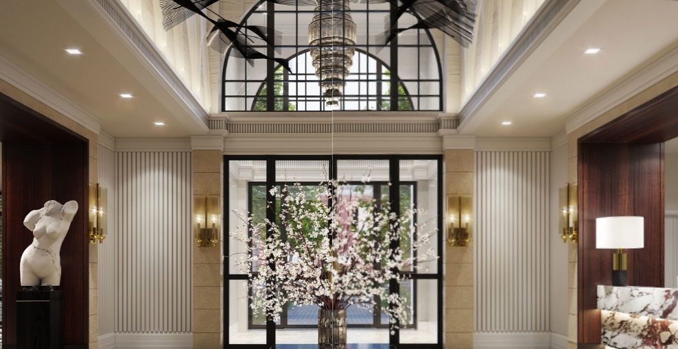 Rendering of 77 Clarendon Condos lobby interior