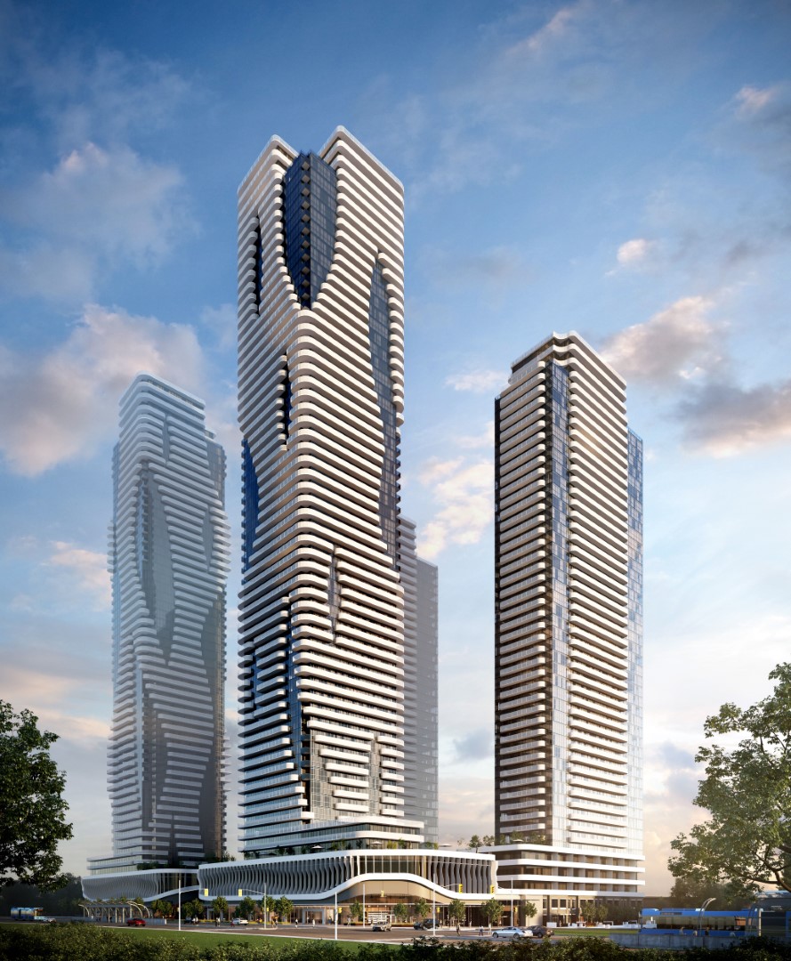 Rendering of Festival South VMC Condos exterior in full.