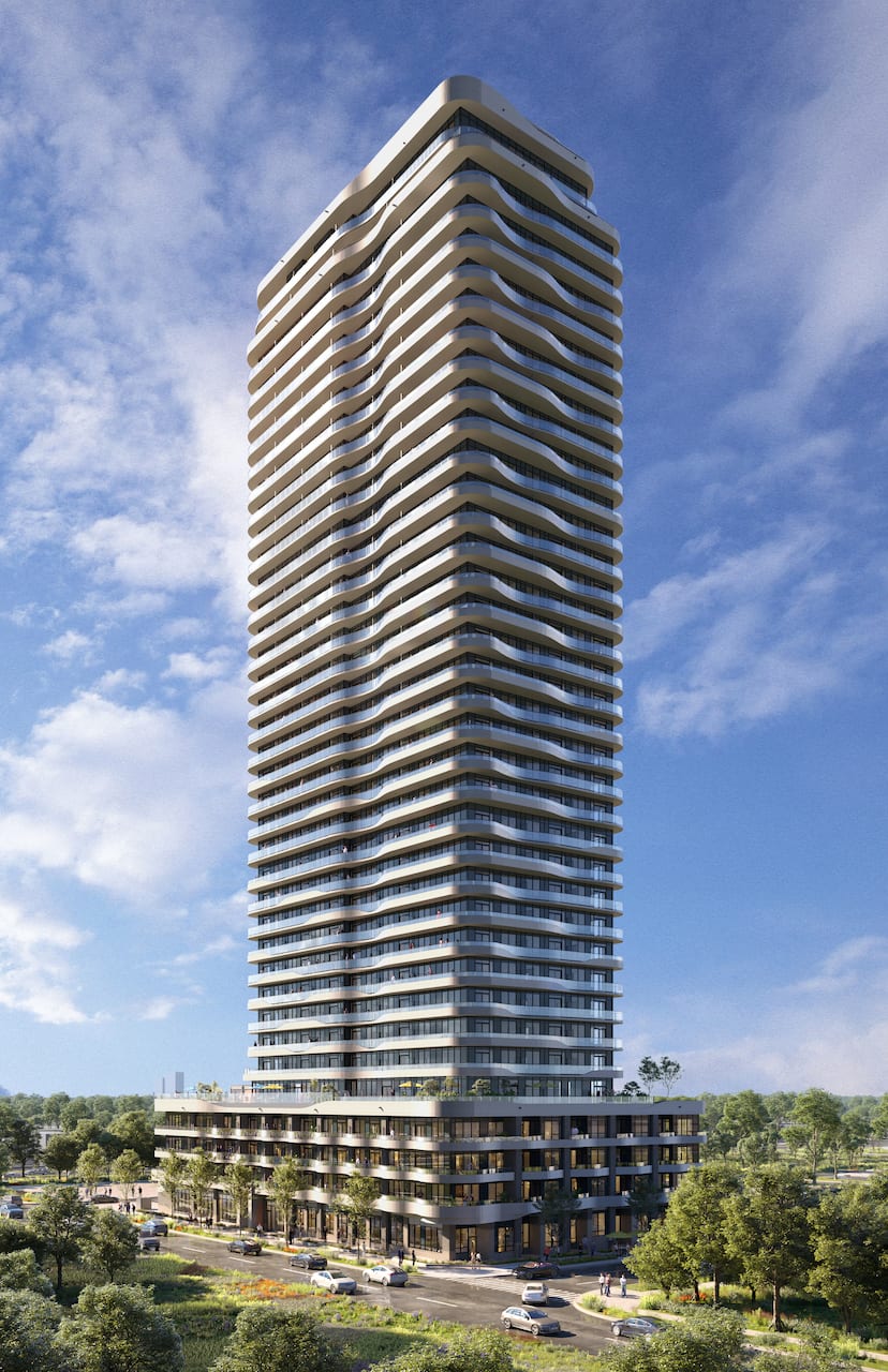 Rendering of The Grand at Universal City full view exterior