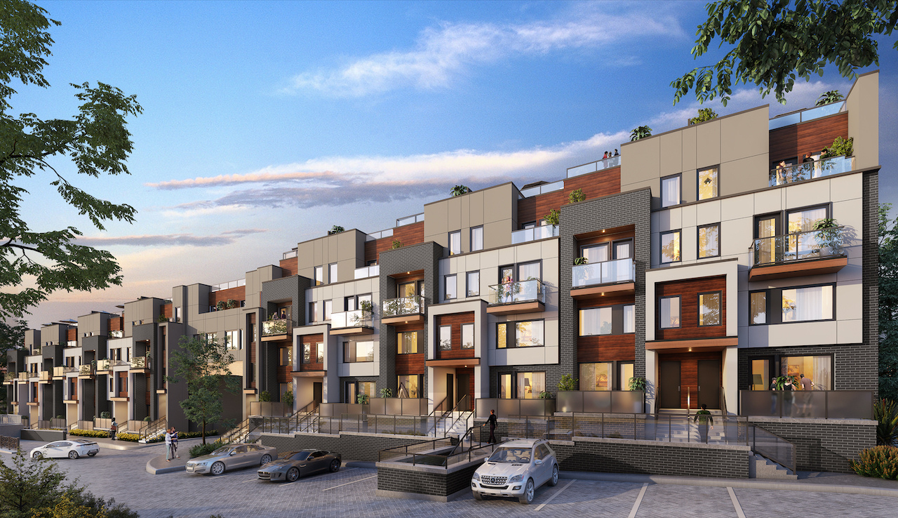 Rendering of Amsterdam Urban Towns O'Connor Drive rear.