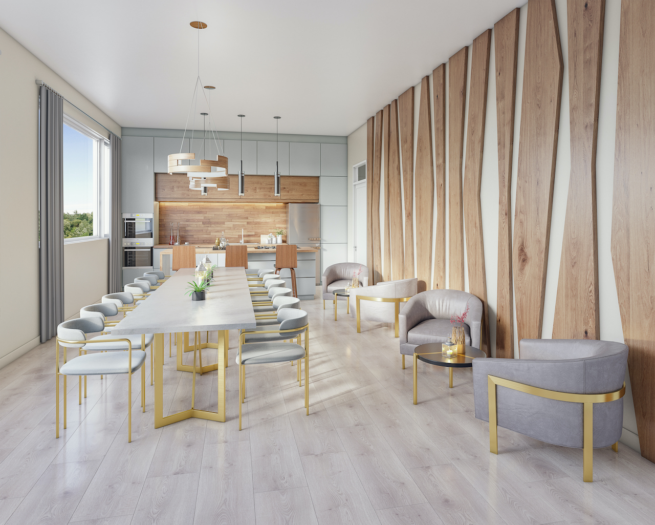 Rendering of Amsterdam Urban Towns O'Connor Drive party room.