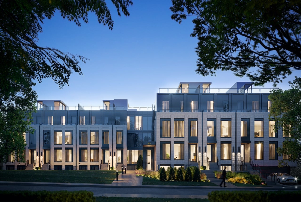 Rendering of Savile on the Roe exterior at night