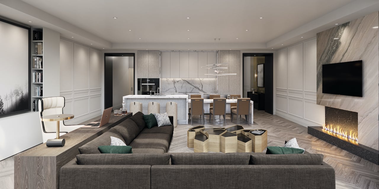 Rendering of Savile on the Roe kitchen