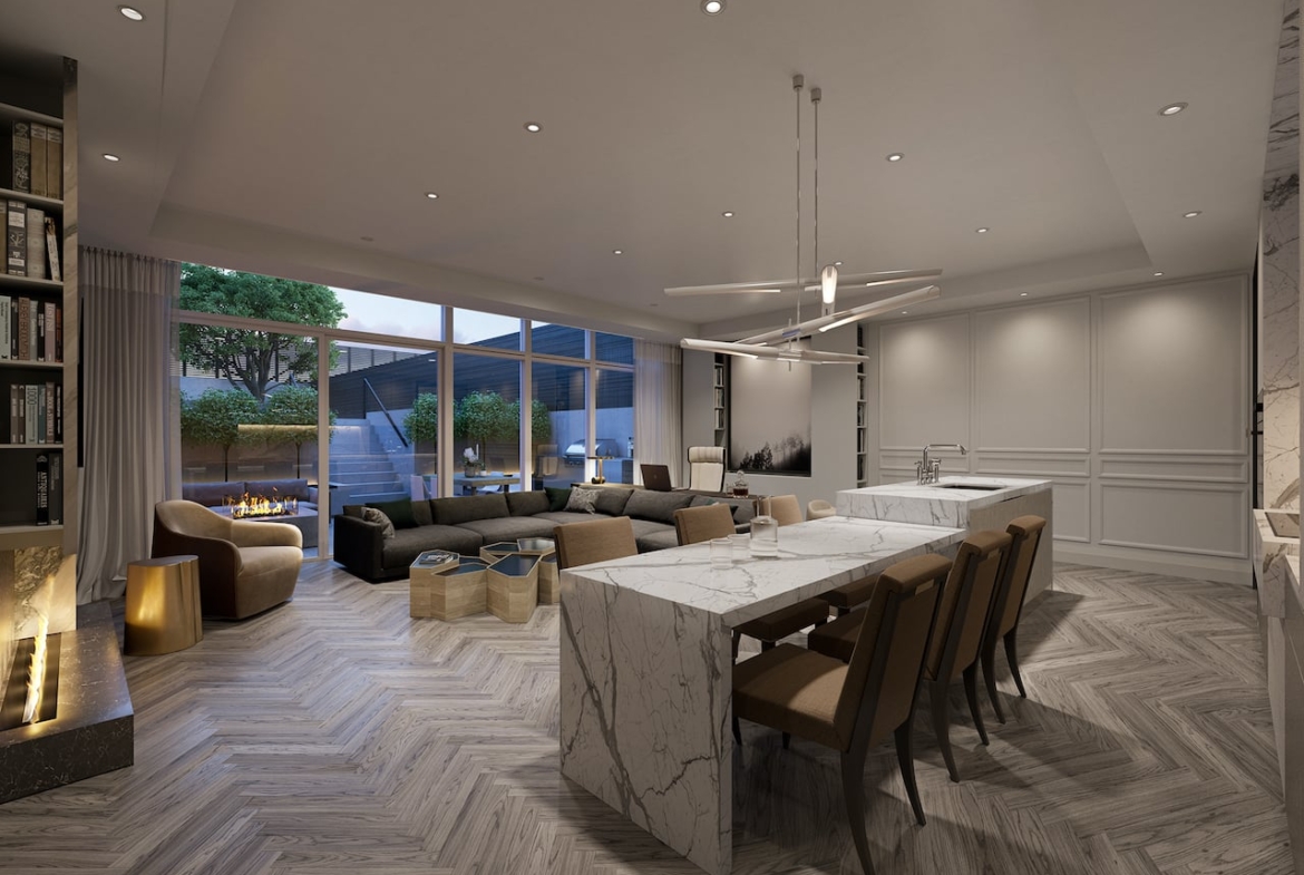 Rendering of Savile on the Roe living room