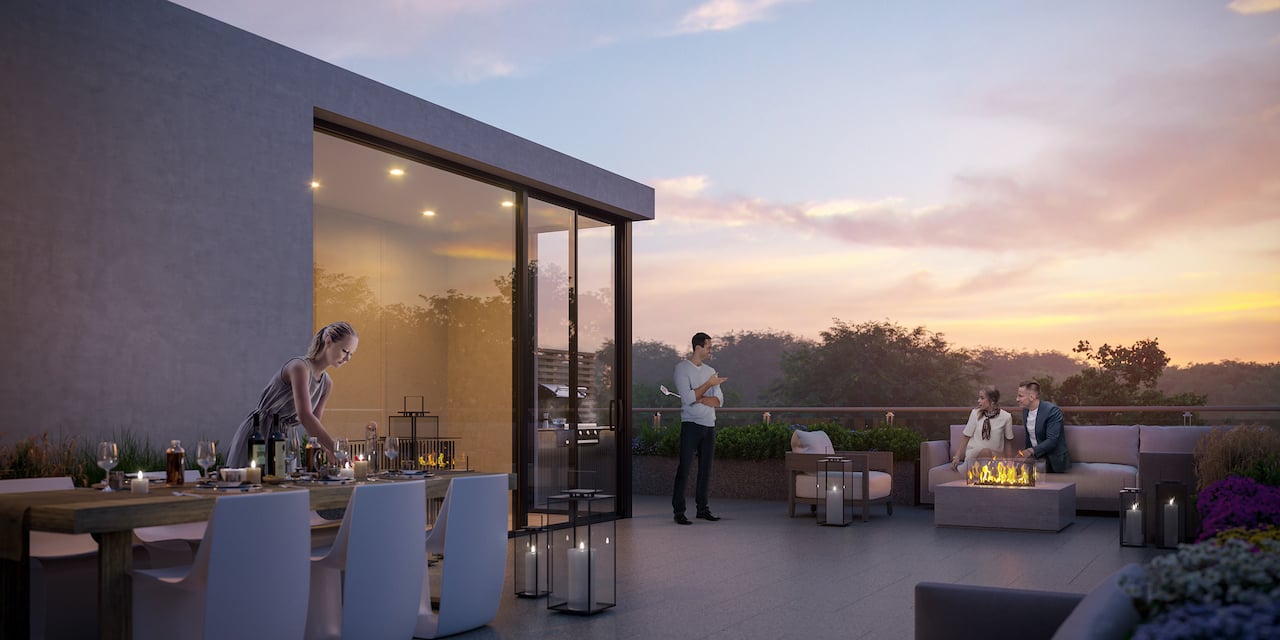 Rendering of Savile on the Roe rooftop terrace