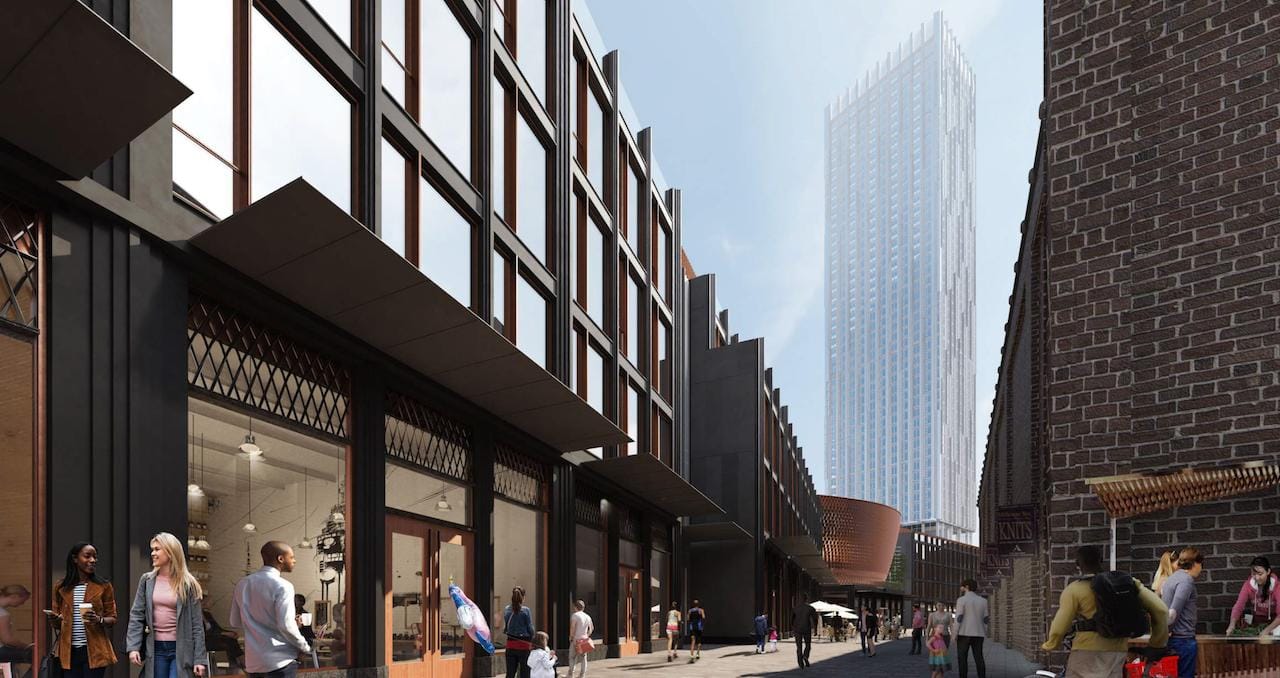 Rendering of 31R Parliament Condos street area with retail.
