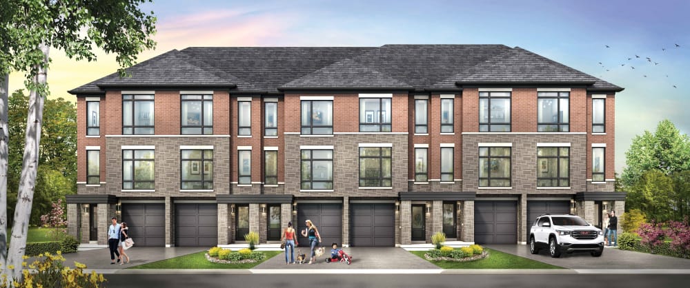 Exterior rendering of Total Towns in Uptown Oshawa.