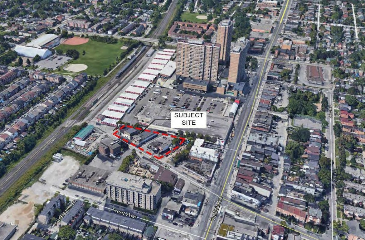 The Dawes Condos subject site location