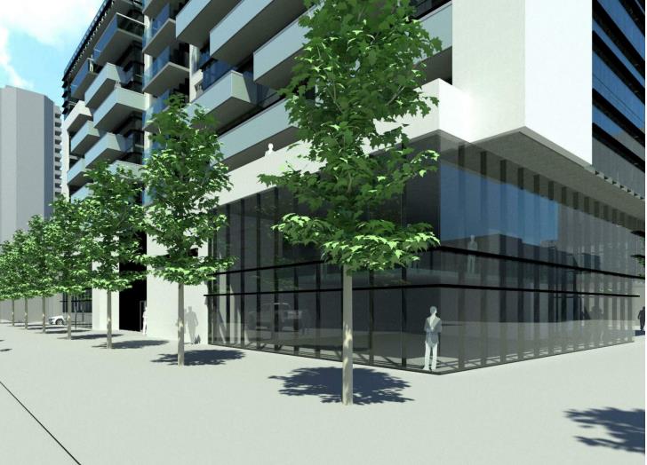 Rendering of 65 Raglan Avenue Condos ground-floor retail