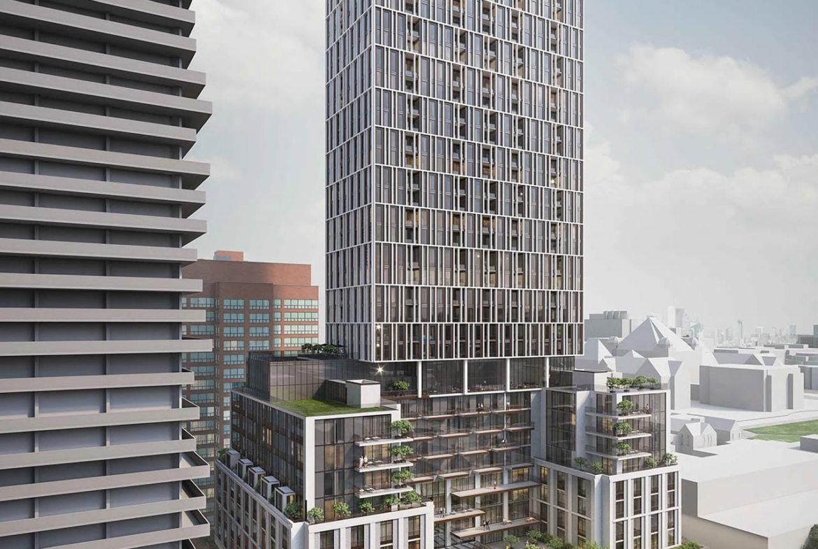 Rendering of 95 St Joseph Condos Exterior full view front