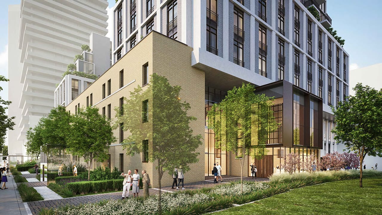 Rendering of 95 St Joseph Condos Exterior entrance