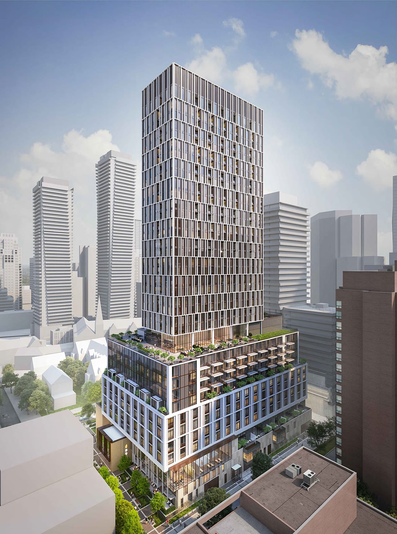 Rendering of 95 St Joseph Condos Exterior full view back