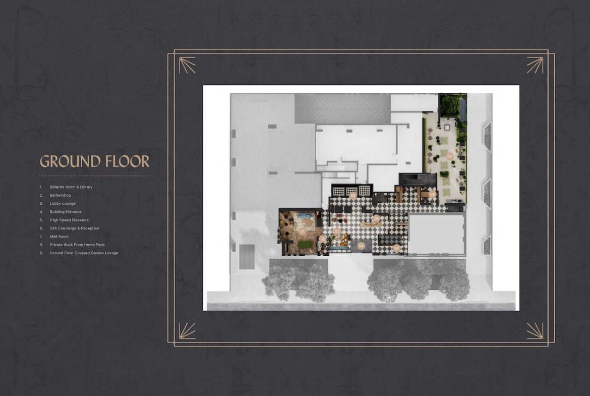 Rendering of Raglan House Condos 2D plans ground floor