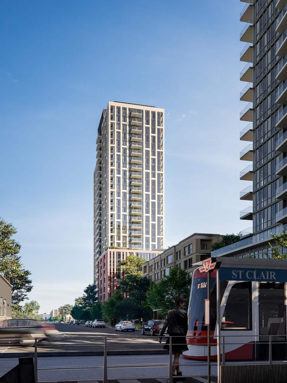 Rendering of Raglan House condos exterior full view during the day