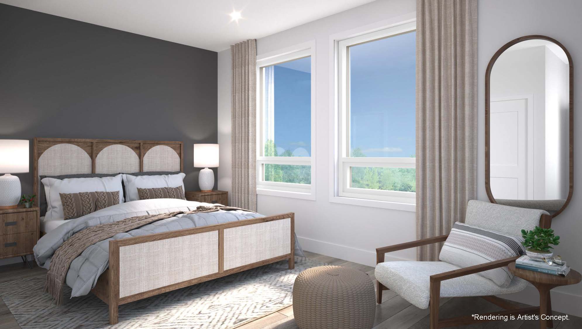 Rendering of Reign Condos Bedroom