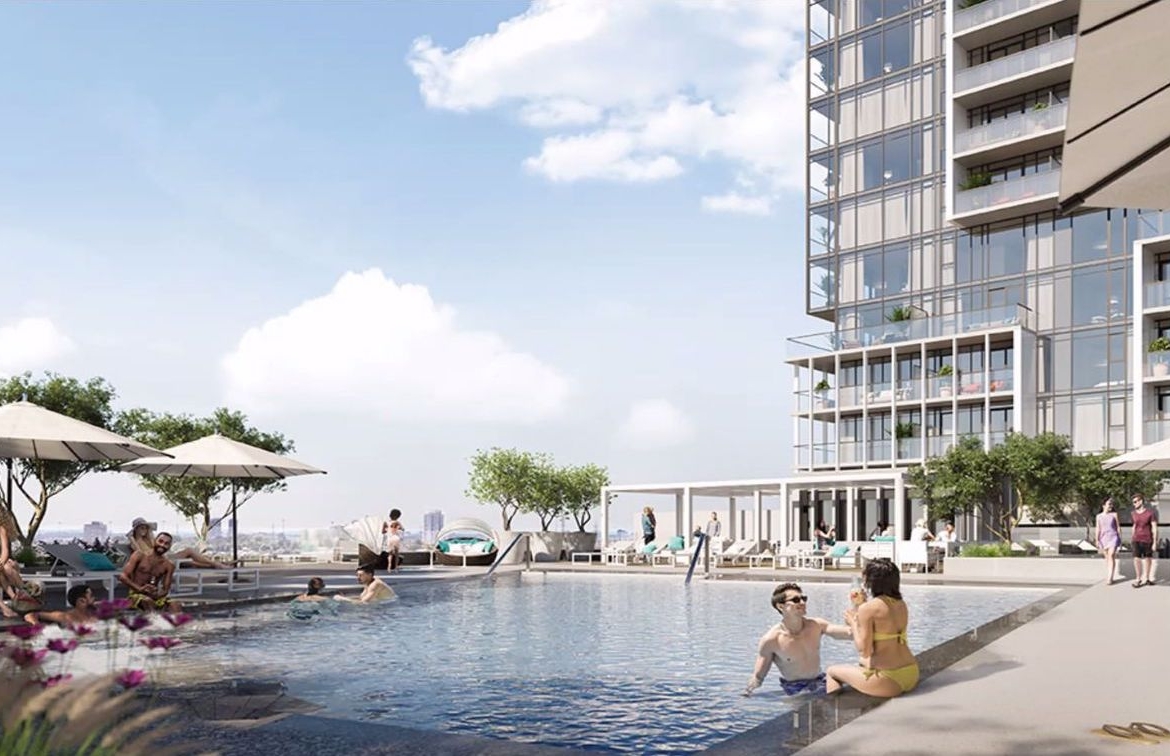 Rendering of M4 Condos outdoor pool