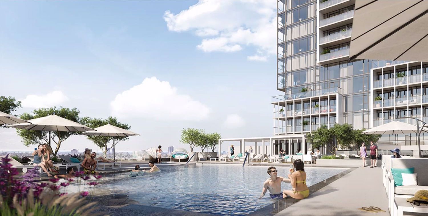 Rendering of M4 Condos outdoor pool
