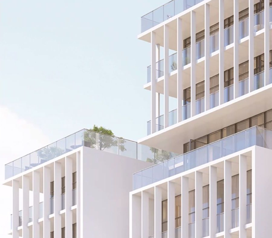 Rendering of M4 Condos exterior siding detail