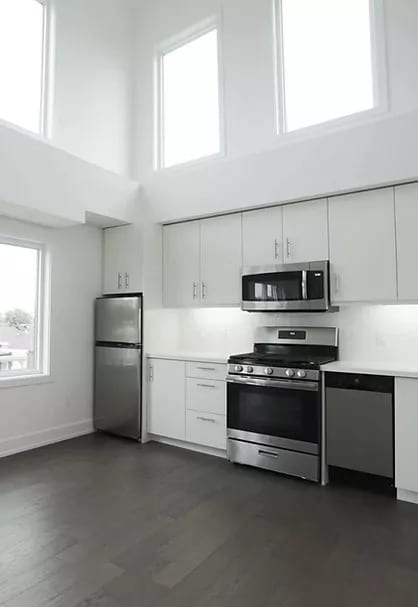 Urban Church Lofts interior modern kitchen