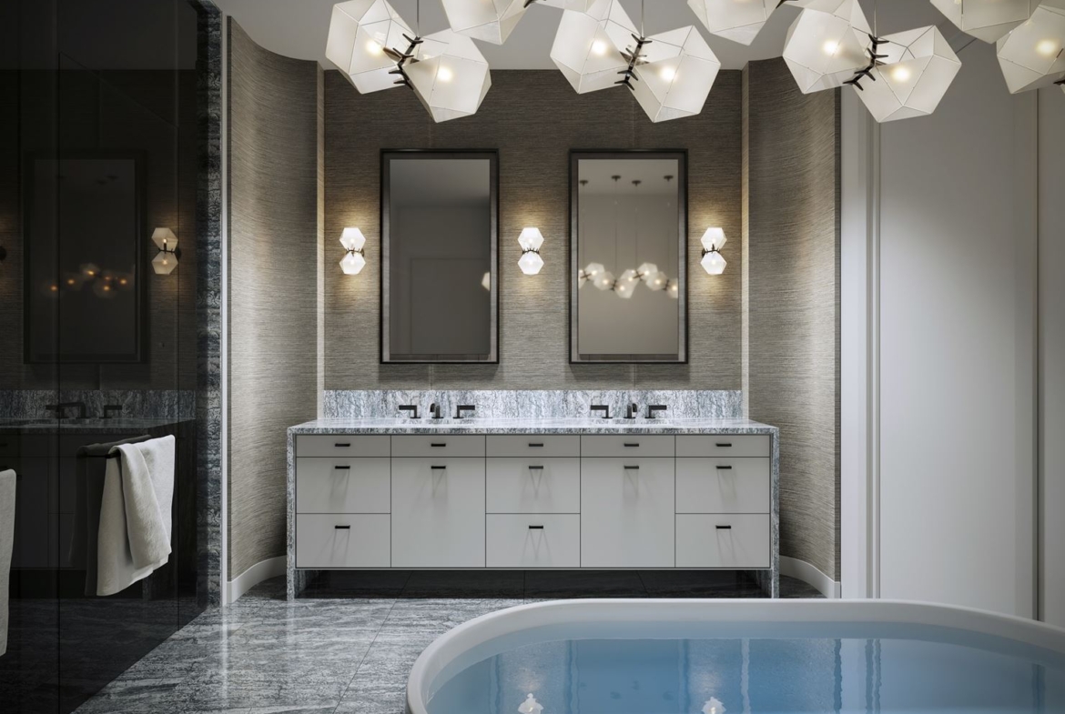 Rendering of 10 Prince Arthur Condos Bathroom.
