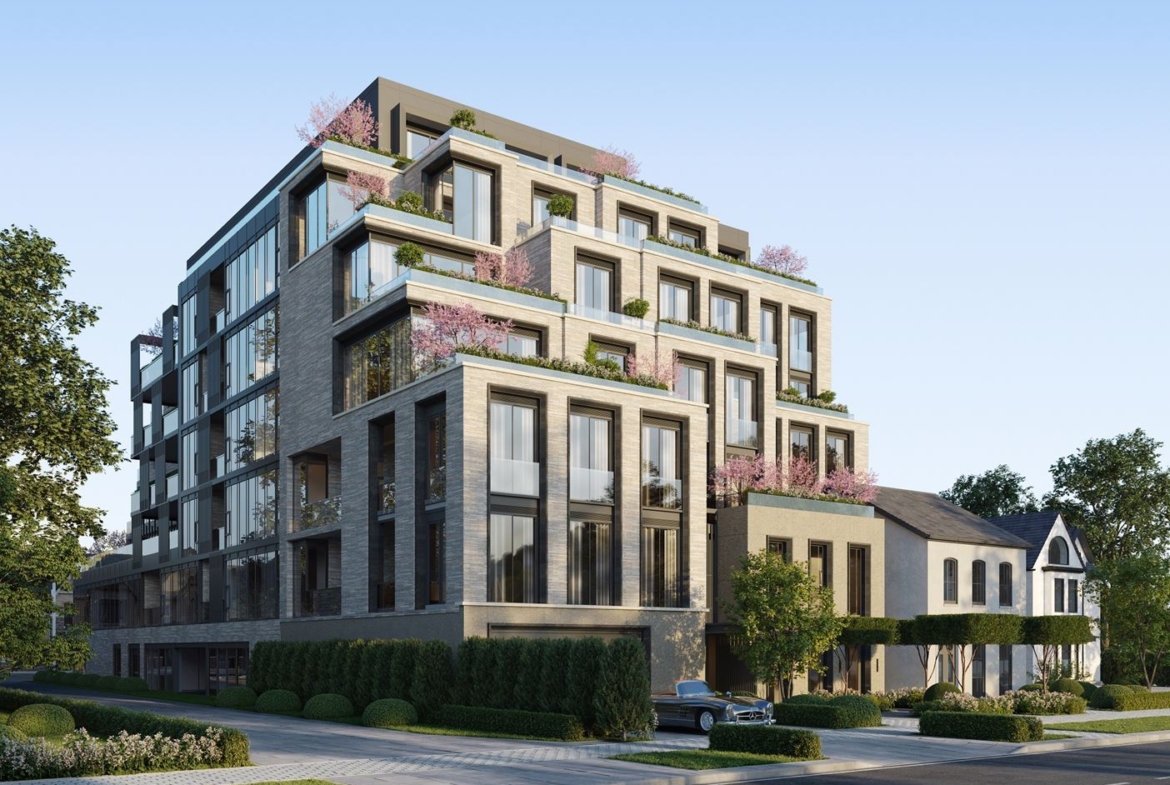 Rendering of 10 Prince Arthur Condos exterior.
