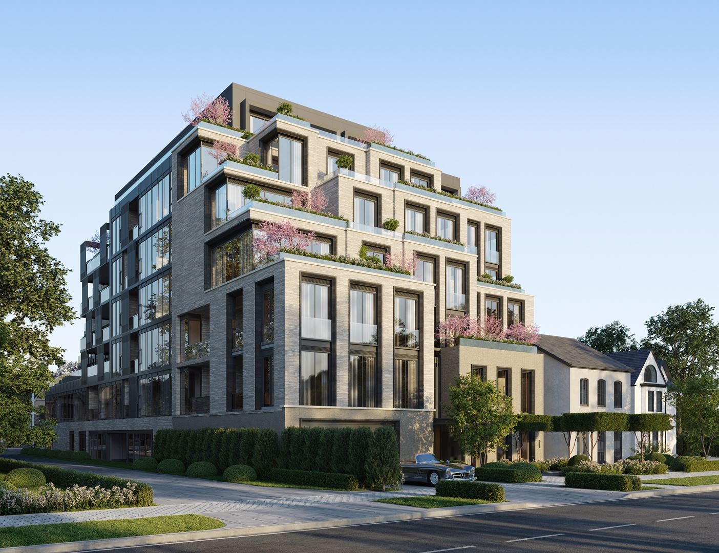Rendering of 10 Prince Arthur Condos exterior.