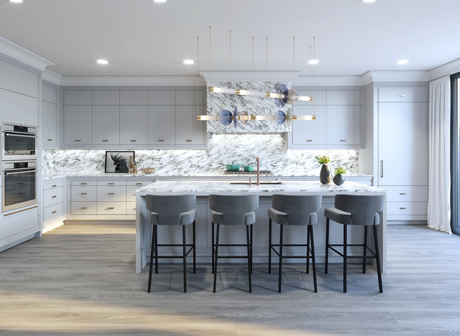 Rendering of 10 Prince Arthur Condos kitchen.