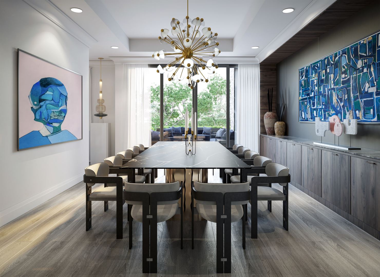 Rendering of 10 Prince Arthur Condos dining room.