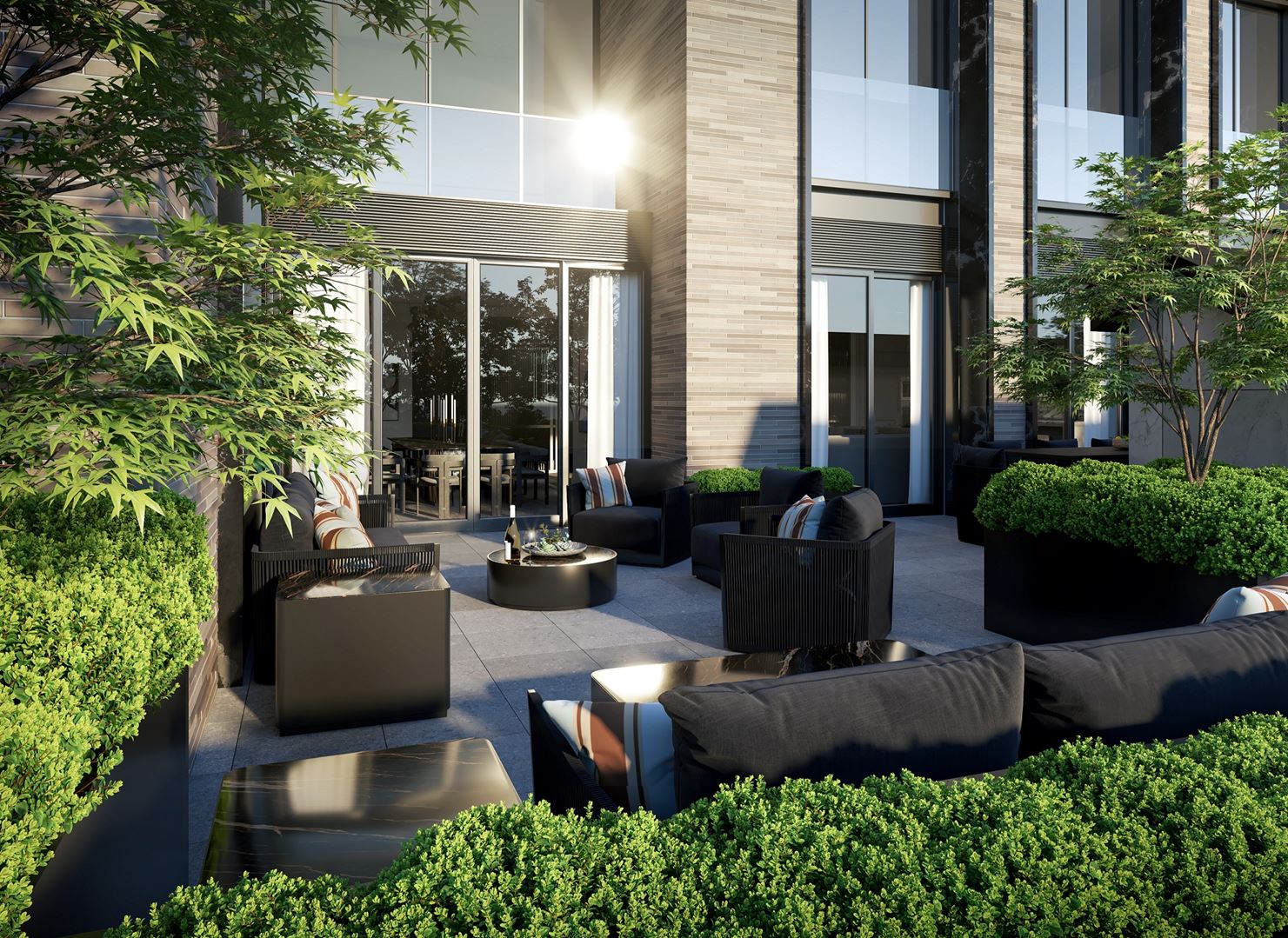 Rendering of 10 Prince Arthur Condos terrace.