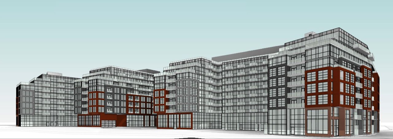 Rendering of 1625 Military Trail Condos exterior looking Northwest