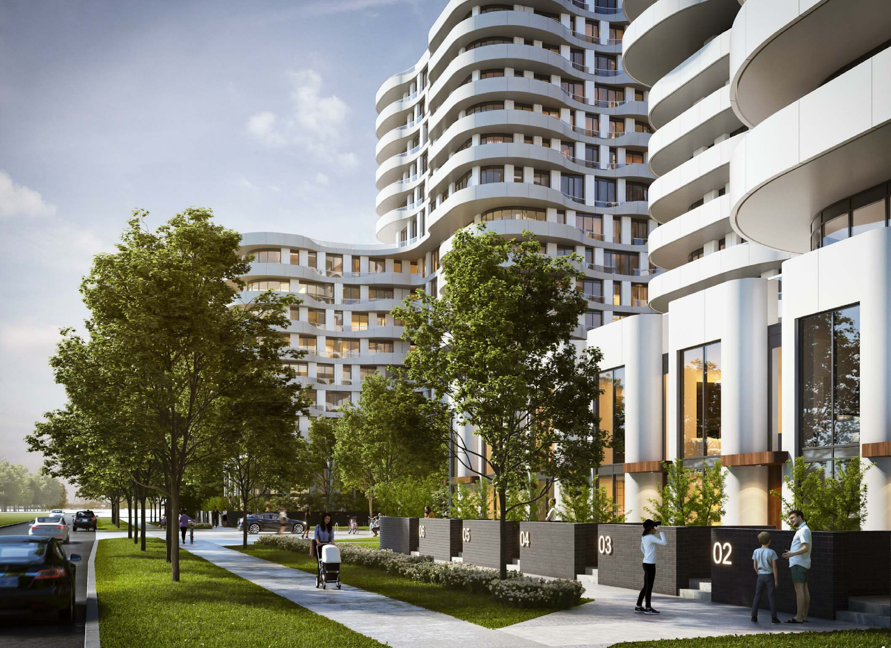 Rendering of 180 Steeles Avenue West Condos townhomes.
