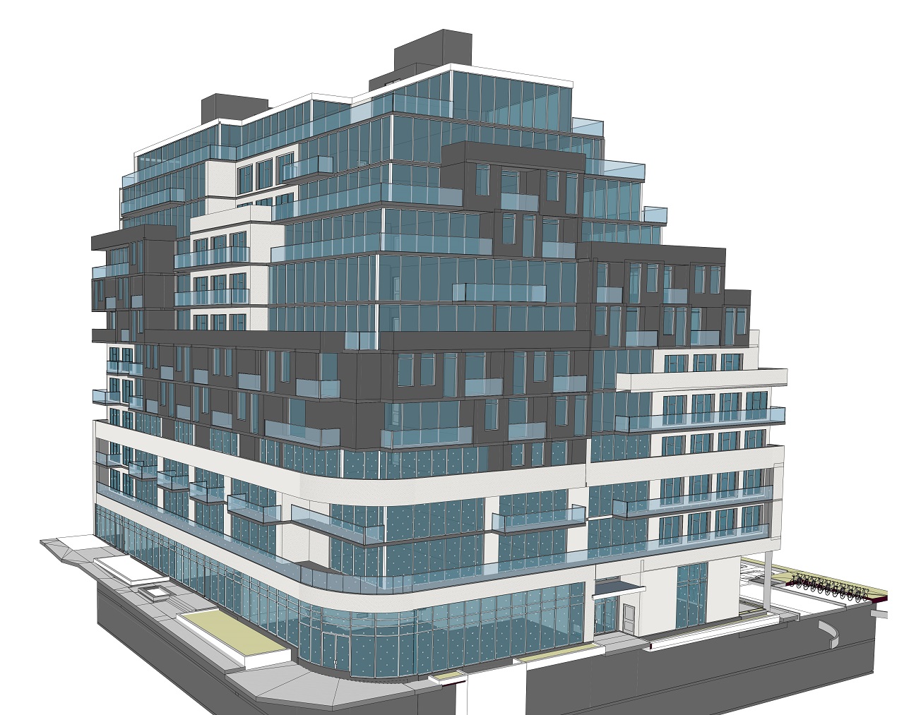 Exterior rendering of 3150 Eglinton East Condos.