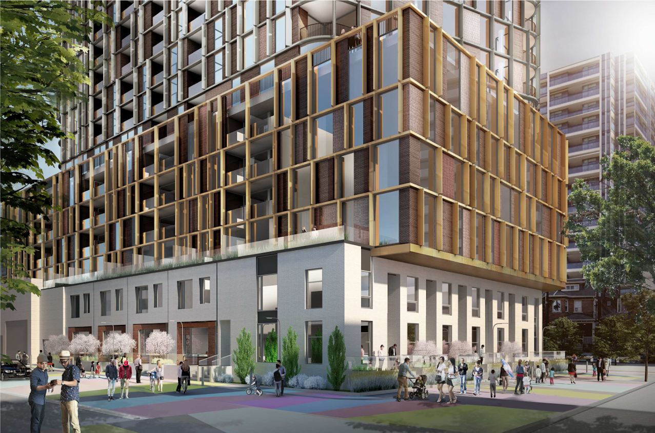 Exterior rendering of 32 Raglan Avenue Condos common area.