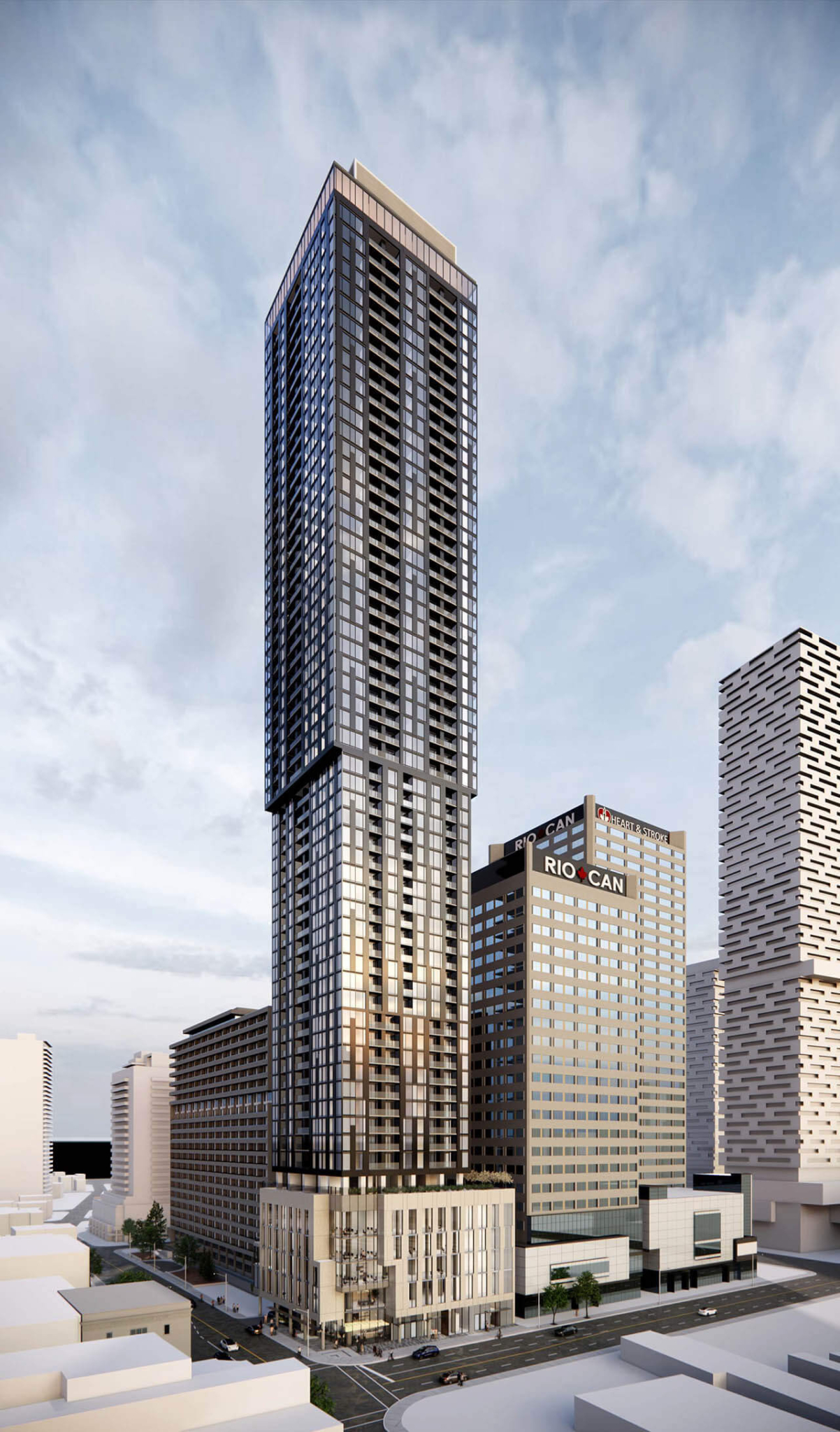 Rendering of 36 Eglinton West Condos exterior full view