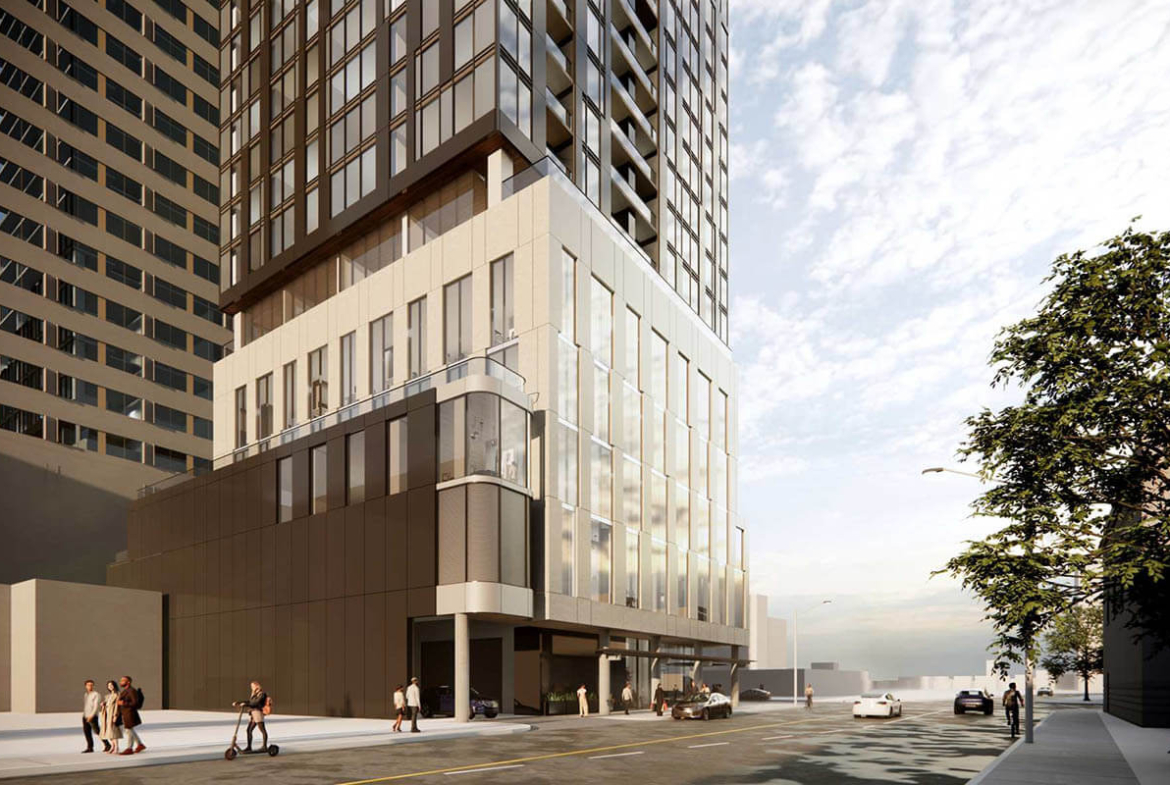 Rendering of 36 Eglinton West Condos exterior close up