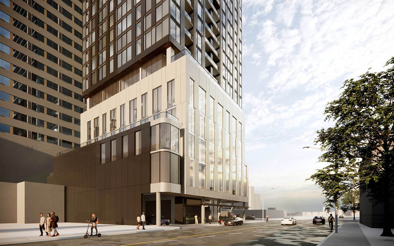Rendering of 36 Eglinton West Condos exterior close up