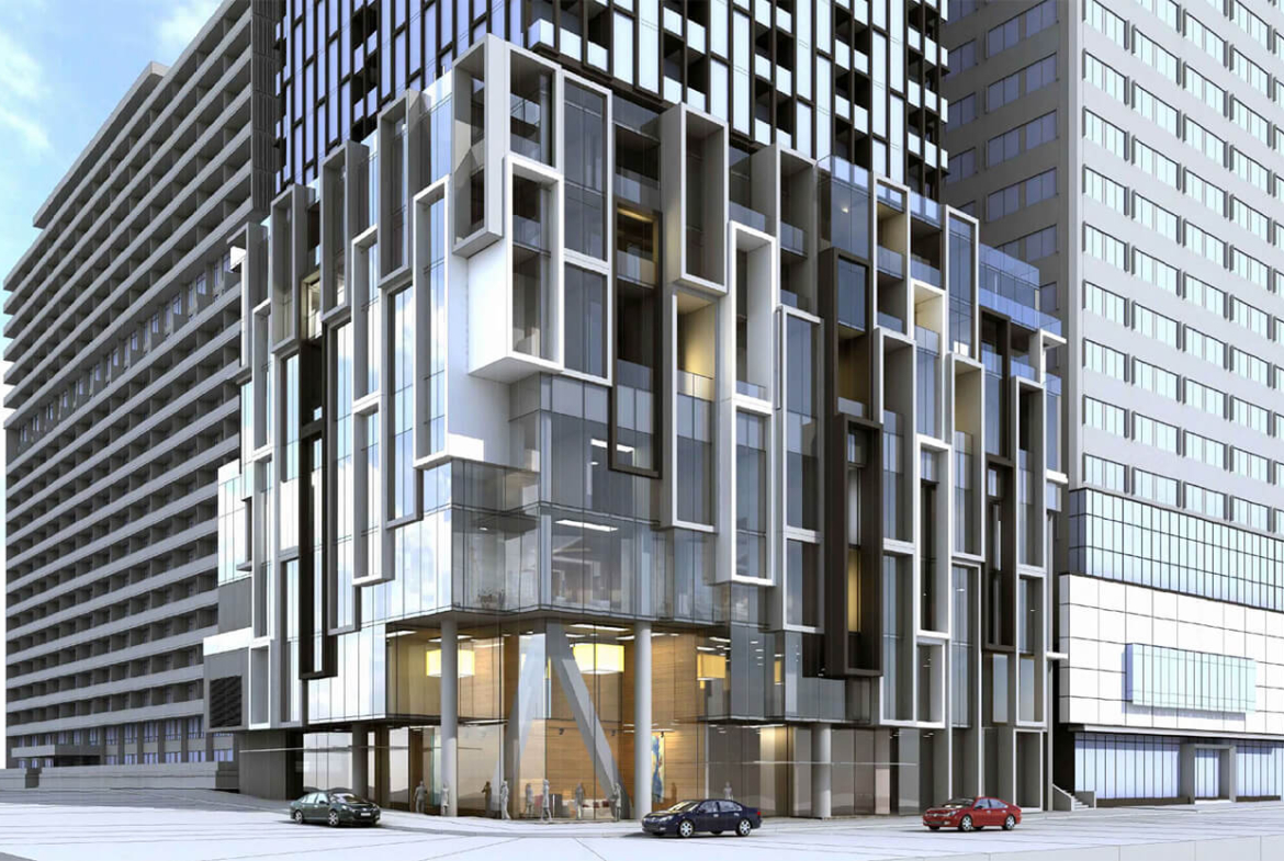 Rendering of 36 Eglinton West Condos exterior entrance
