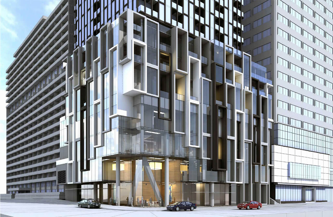 Rendering of 36 Eglinton West Condos exterior entrance